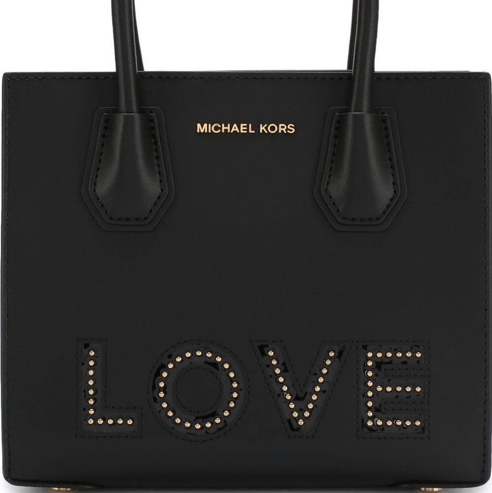 Michael Kors Mercer Leather Medium LOVE Handbag